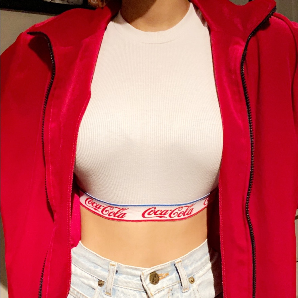 Red Velvet Zip-up Jacket